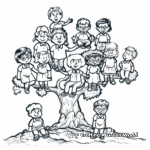 Heritage Themed Family Tree Coloring Pages 2