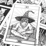 Hermit Tarot Card Detailed Coloring Pages 2