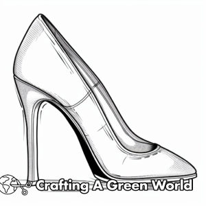 High Heel Coloring Pages - Free &amp; Printable!