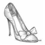 High Heel with Bow Detail Coloring Pages 2
