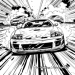 High-Octane Fast and Furious Chase Scenes Coloring Pages 4