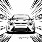 High-Speed Ford Focus Racing Car Coloring Pages 1