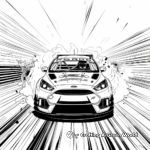 High-Speed Ford Focus Racing Car Coloring Pages 2