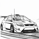 High-Speed Ford Focus Racing Car Coloring Pages 4
