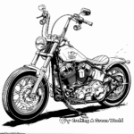 Highly Detailed Harley Davidson Ultra Classic Coloring Pages 2