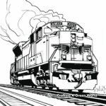Historic Amtrak Locomotive Coloring Pages 3