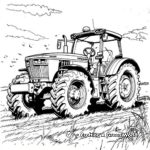 Historic Antique John Deere Tractor Coloring Pages 1