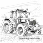 Historic Antique John Deere Tractor Coloring Pages 2