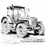 Historic Antique John Deere Tractor Coloring Pages 3