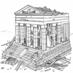 Historic Egyptian Temple Coloring Pages 1