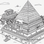 Historic Egyptian Temple Coloring Pages 3