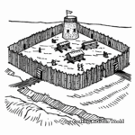 Historic Forts along the Oregon Trail Coloring Pages 2