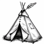 Historic Native American Teepee Coloring Pages 2