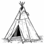 Historic Native American Teepee Coloring Pages 3
