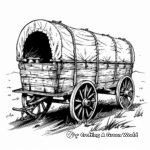 Historic Oregon Trail Wagon Coloring Pages 1
