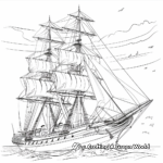 Historic Sailing Ship Coloring Pages 3