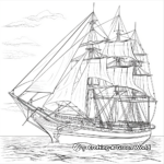 Historic Sailing Ship Coloring Pages 4