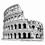 Historical Colosseum of Rome Coloring Pages 2