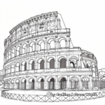Historical Colosseum of Rome Coloring Pages 3