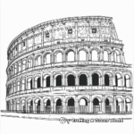Historical Colosseum of Rome Coloring Pages 4