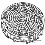 Historical Labyrinth Maze Coloring Pages 4