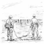 Historical Normandy Beach Landing Coloring Pages 3