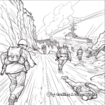 Historical Normandy Beach Landing Coloring Pages 4