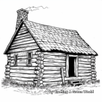 Historical Pioneer Cabin Coloring Pages 3