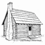 Historical Pioneer Cabin Coloring Pages 4