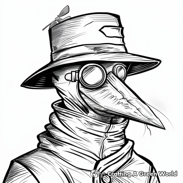 Historical Plague Doctor Coloring Pages 1