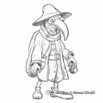 Historical Plague Doctor Coloring Pages 2