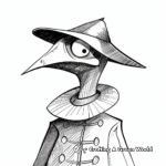 Historical Plague Doctor Coloring Pages 3