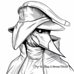 Historical Plague Doctor Coloring Pages 4