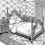 Historical Victorian Bedroom Coloring Pages 1
