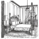 Historical Victorian Bedroom Coloring Pages 2