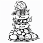 Hoilday themed Menu Coloring pages: Christmas, Thanksgiving, Easter 3