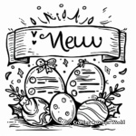 Hoilday themed Menu Coloring pages: Christmas, Thanksgiving, Easter 4