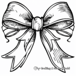Holiday-Themed Christmas Bow Coloring Pages 2