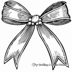 Holiday-Themed Christmas Bow Coloring Pages 3
