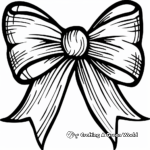 Holiday-Themed Christmas Bow Coloring Pages 4