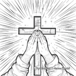 Holy Cross and Praying Hands Coloring Pages 4