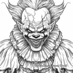 Horrifying Circus Ringmaster Clown Coloring Pages 3