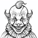 Horrifying Circus Ringmaster Clown Coloring Pages 4