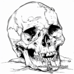 Horror Theme War Skull Coloring Pages 1