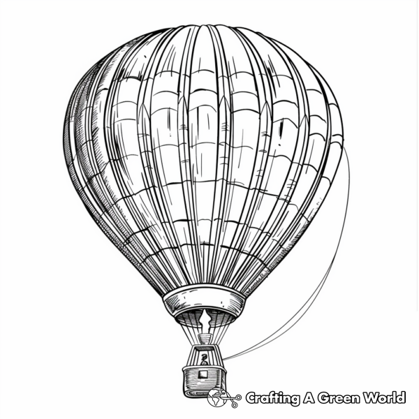 Hot Air Balloon Journey Coloring Pages 1