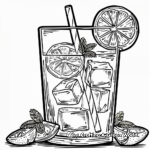 Ice Cold Lemonade with Mint Coloring Pages 1