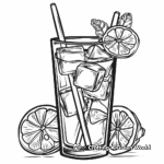 Ice Cold Lemonade with Mint Coloring Pages 3