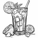 Ice Cold Lemonade with Mint Coloring Pages 4
