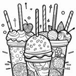 Ice Cream and Popsicle Summer Delight Coloring Pages 2