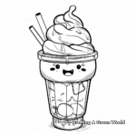Ice Cream Float with Kawaii Twist Coloring Pages 3
